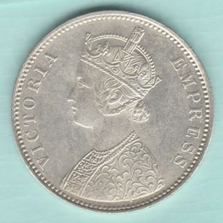 British India 1879 Victoria Empress 0/1 Dot Variety One Rupee Silver Coin