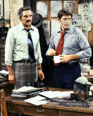 Barney Miller Max Gail Hal Linden In Police Station 8x10 Photo