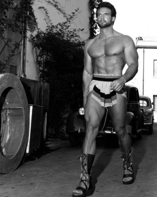 Steve Reeves Bare Chested Hunky B&w 8x10 Photo