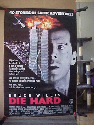 1988 Die Hard Video Store Movie Poster 38 X 25 1/2 Rolled