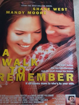 Nicolas Sparks A Walk To Remember Large Promo Movie Poster Mandy Moore