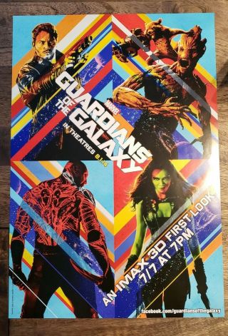 Guardians Of The Galaxy Vol.  1 Imax 13x19 Movie Poster - 2014 Marvel Studios