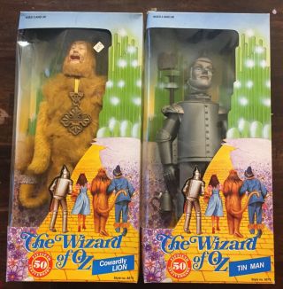 1988 Multi Toys Corp The Wizard Of Oz 50th Anniversary Cowardly Lion & Tin Man