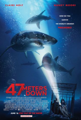 47 Meters Down Movie Poster 2 Sided Final Exl 27x40 Mandy Moore