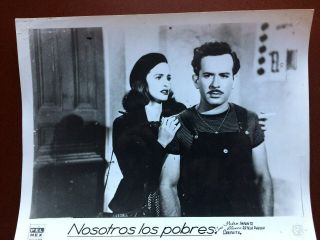 " Pedro Infante,  Estela Pavon En Nosotros Los Pobres ".  Vintage Movie Photo.  B/w.