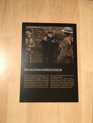 1917 Press Kit Benedict Cumberbatch,  Colin Firth - 2020/ No Poster 1st World War