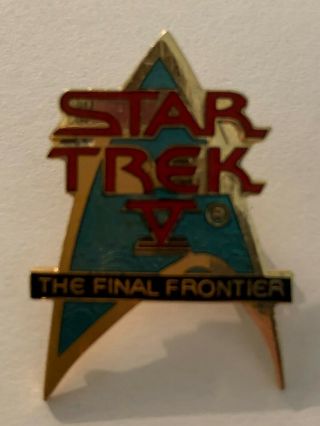 Vintage 1989 Star Trek V (5) The Final Frontier - Promotional Movie Pin