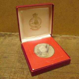 1971 Bahamas 2 Dollar Sterling Silver Proof Coin,  Franklin