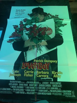 1989 Loverboy Movie Poster Patrick Dempsey Kate Jackson Carrie Fisher