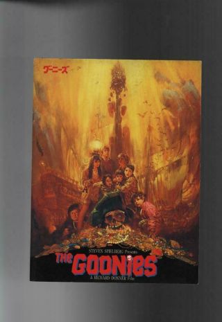A2367w The Goonies 1985 Japanese Program Japan Movie Book Richard Donner