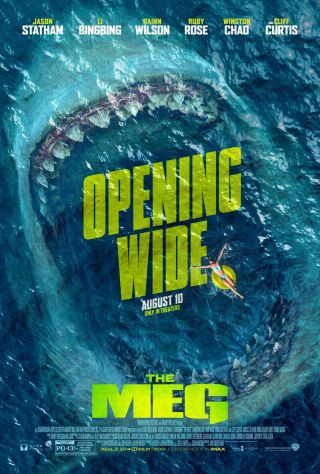 The Meg Movie Poster 2 Sided Final Vf 27x40 Jason Statham Ruby Rose