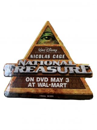 Disney National Treasure Dvd Release Promotional Button Pin Back Walmart Pyramid