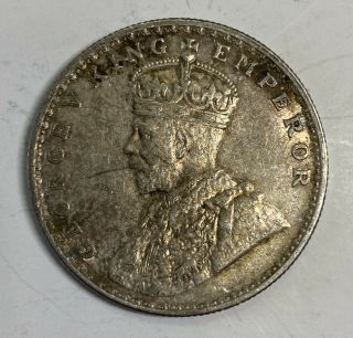 1921 George V King Emperor One Rupee India 91 Silver Coin 26