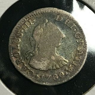 1780 Mexico Silver 1/2 Reale Better Coin