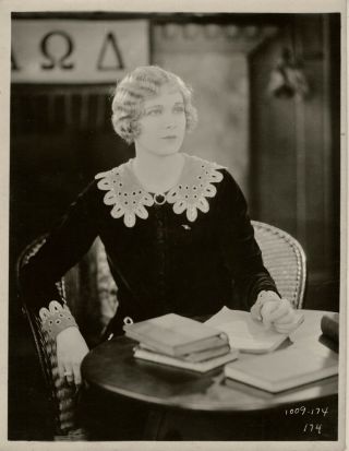Esther Ralston 1926 Silent Film Scene Portrait Quarterback Linen