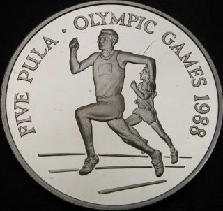 Botswana 5 Pula 1988 Proof - Silver - Summer Olympics - 2253 ¤