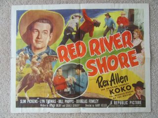 Red River Shore 1953 Hlf Sht Movie Poster Fld Rex Allen Good