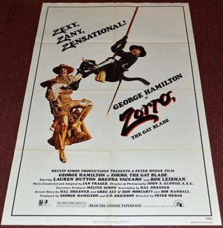 Zorro The Gay Blade 1981 27x41 Movie Poster George Hamilton Comedy