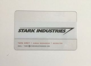 2008 Sdcc Exclusive Marvel Stark Industries Iron Man Transparent Business Card