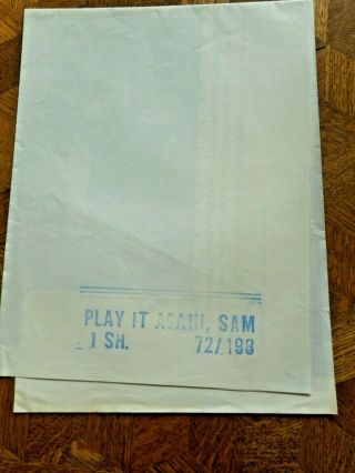 1972 Play It Again Sam Movie House Full Sheet Poster 72/198 3