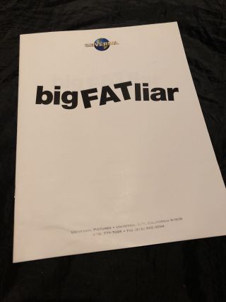 Big Fat Liar - Movie Press Book - Frankie Muniz,  Paul Giamatti,  Amanda Bynes