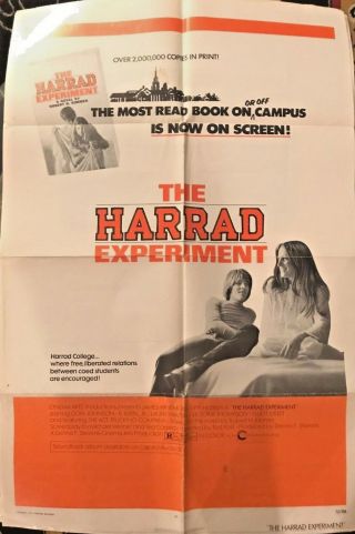 The Harrad Experiment Movie Poster Folded 40 " X27 " Don Johnson Tippi Hedren