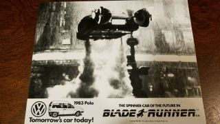 Blade Runner Card - British Polo Volkswagen Promo Card