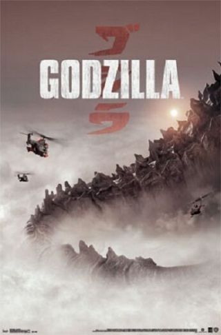 Warner Brothers Godzilla Movie One Sheet Poster 22x34 Fast