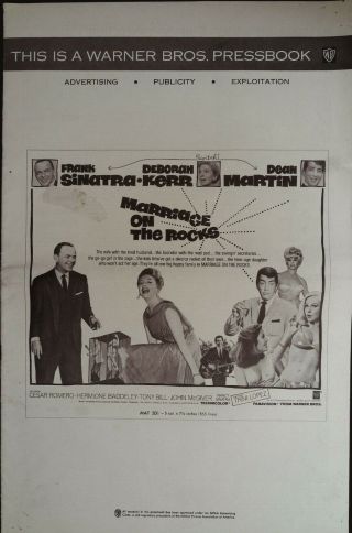 Marriage On The Rocks Pressbook 1965 Frank Sinatra,  Deborah Kerr