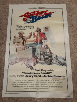 Smokey And The Bandit 1977 1 Sheet Movie Poster 27 " X41 " (vg/f) Reynolds