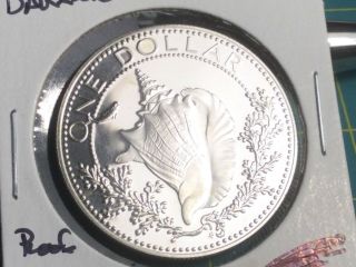 Bahamas 1974 1 Dollar Silver Coin Proof