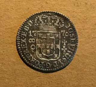 Portuguese Brasil - 1770 80 Reis Silver - D.  José I (2)