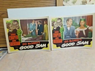 2 Orig.  Lobby Cards For Rko Good Sam Starring Gary Cooper & Ann Sheridan
