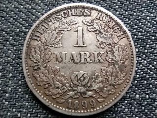 Germany Second Empire Wilhelm Ii (1888 - 1918) 1 Mark.  900 Silver Coin 1899 E