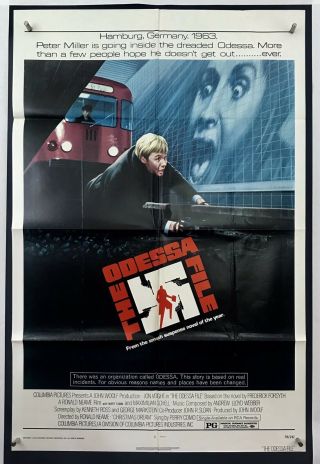 Odessa File Movie Poster (fine) One Sheet 1974 Jon Voight True Story 4165