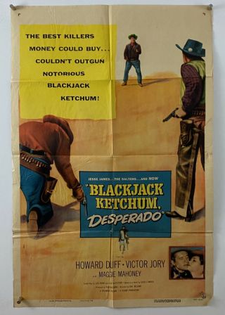 Blackjack Ketchum Movie Poster (good, ) One Sheet 1956 Cowboy Western 5984