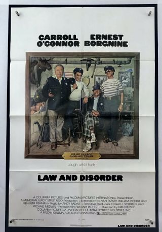 Law & Disorder Movie Poster (fine, ) One Sheet 1974 Carroll O’connor 4130