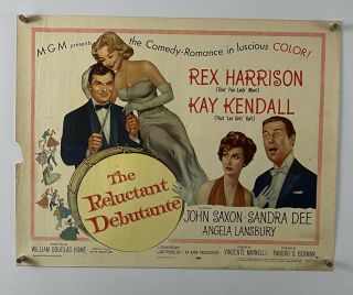 Reluctant Debutante Movie Poster (good, ) Half Sheet 1958 Sandra Dee 182