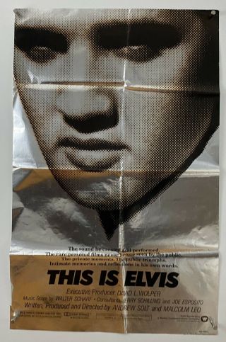 This Is Elvis Presley Movie Poster (fine) One Sheet 1981 25 1/4x39 1/2 Foil 5870