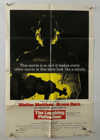 Laughing Policeman Movie Poster (vg, ) One Sheet 1973 Walter Mattau 6094