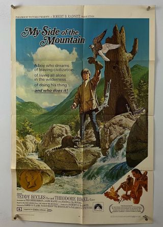 My Side Of The Mountain Movie Poster (fine) One Sheet 1968 Family Adventure 6020