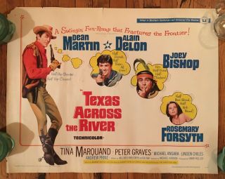 Texas Across The River 1966 22x28 Movie Poster Dean Martin/alain Delon