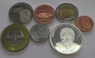 Redonda 7 Coins Set Nelson Mandela 1918 - 2013 President Of South Africa 2013