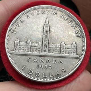 Canada.  George Vi,  Silver Dollar $1,  1939.