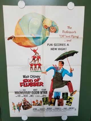 R1970 Son Of Flubber One Sheet Poster 27x41 " Fred Macmurray,  Nancy Olson Disney