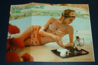 Elsa Martinelli In Bikini 1966 Vintage Japan Pinup Poster 10x14 Sexy Fg/t