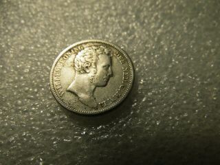 Netherlands 1826 East Indies 1/4 Gulden Colonial Silver Coin  - - 11