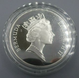Bermuda 2 Dollar Sterling Silver Proof Commemorative Coin - 1992 Eastern Bluebird 2