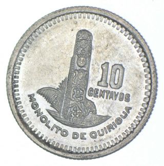 Silver Roughly Size Of Nickel 1949 Guatemala 10 Centavos World Silver Coin 493