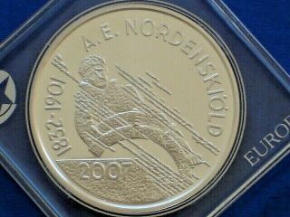 Finland 10€ Silver Proof 2007 International Polar Year Nordenskiöld